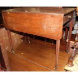 A 19th century mahogany dropleaf dining table; together with a 19th century mahogany Pembroke