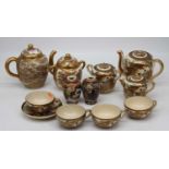 A collection of Japanese satsuma tea wares, meiji period and later (12)