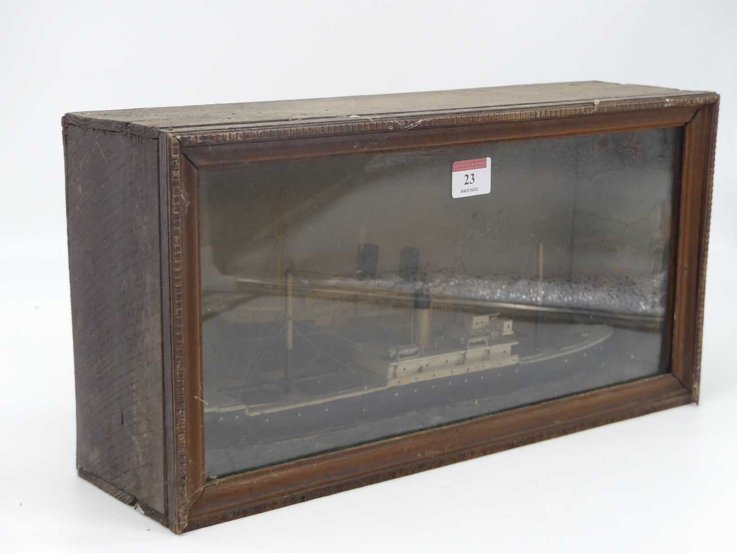 A 20th century diorama of a steam boat, h.22cm - Image 2 of 2