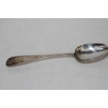 A George III Irish silver serving spoon, having bright cut engraved decoration, approx 2.2oz