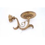 A 19th century gilt metal wall sconce, with acanthus leaf decoration, length 30cm