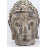 A composition Buddha head, height 42cm