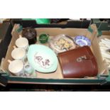 Miscellaneous items to include a pair of binoculars, Carltonware dish etcThe binoculars are Carl