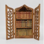 The Works of Shakespeare in miniature, 39 volumes, housed in a miniature hardwood bookcase, h.26cm