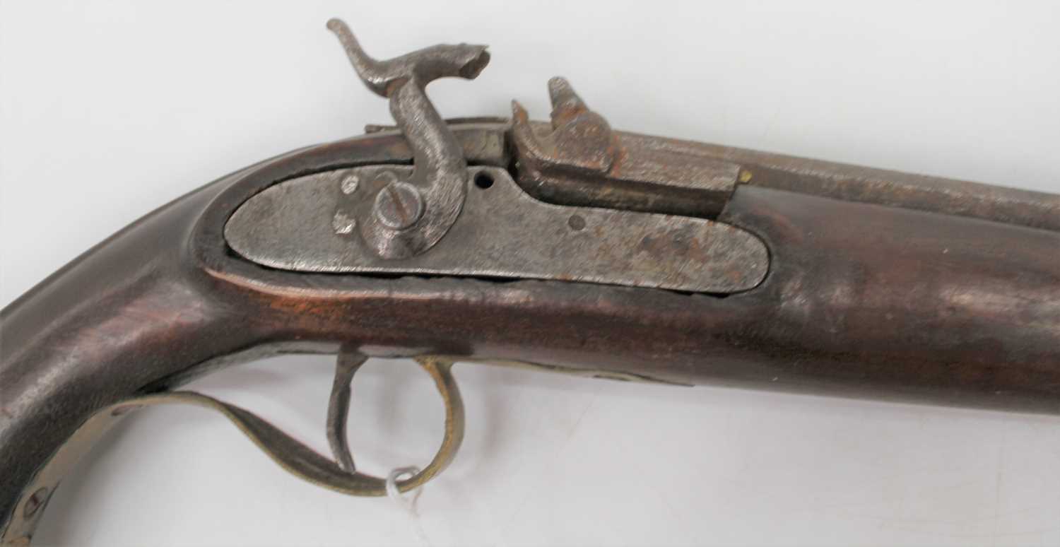 A 19th century percussion pistol (a.f)Not functioning. In relic condition. - Image 2 of 3