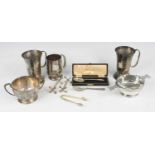 A small collection of miscellaneous items to include a George VI silver teaspoon in associated