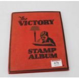 A Victory stamp album and contents