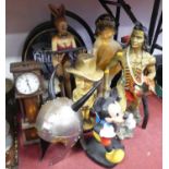 A collection of various items, to include a Guinness sign, a reproduction helmet etc