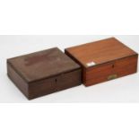 A 19th century Rowney Artist's Colorman set, housed within a mahogany case, width 24cm, together