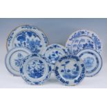 An English blue and white delftware charger, probably London or Bristol, 18th century, decorated