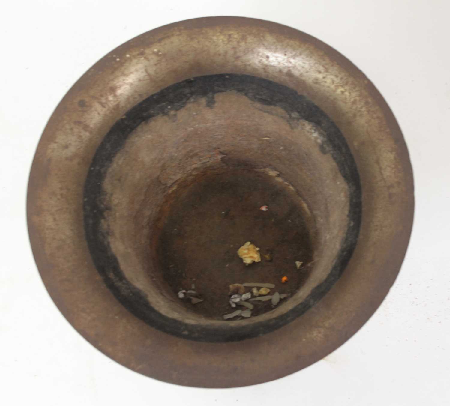 A bronze mortar, of good size and undecorated waisted form, dia.36cmn, h.27cm - Image 3 of 3