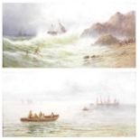Sidney Yates Johnson (act. 1890-1926)- Pair; Morning Calm and Stormy Seas, each signed and dated