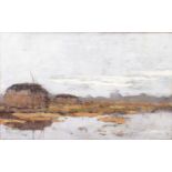 Francois Albert Mooy (1884-1968) - River scene, oil on board, signed lower right, 34 x 54cm