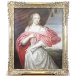 Circle of Sir Godfrey Kneller (1646-1723) - three-quarter length portrait of a lady standing