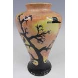 A Cobridge Stoneware vase in the African Sunrise pattern, of shouldered baluster form, designed by