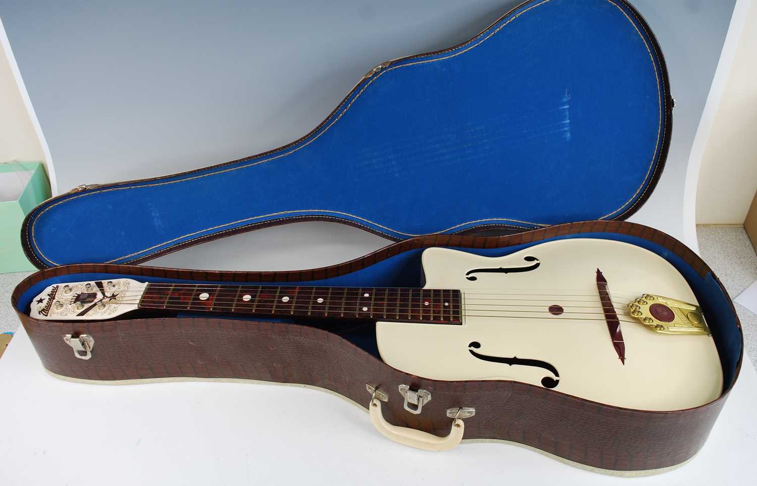 Mark Griffiths', a 1950s Maccaferri G40 Dow Styron acoustic archtop guitar, made in USA, with - Image 3 of 14