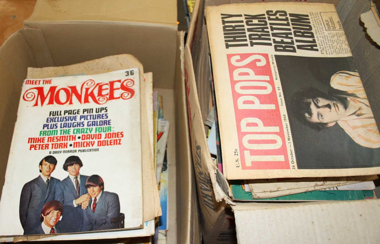 Two boxes of vintage books and comics, to include Marvel and Strange TalesStrange Tales - 1.Marvel-