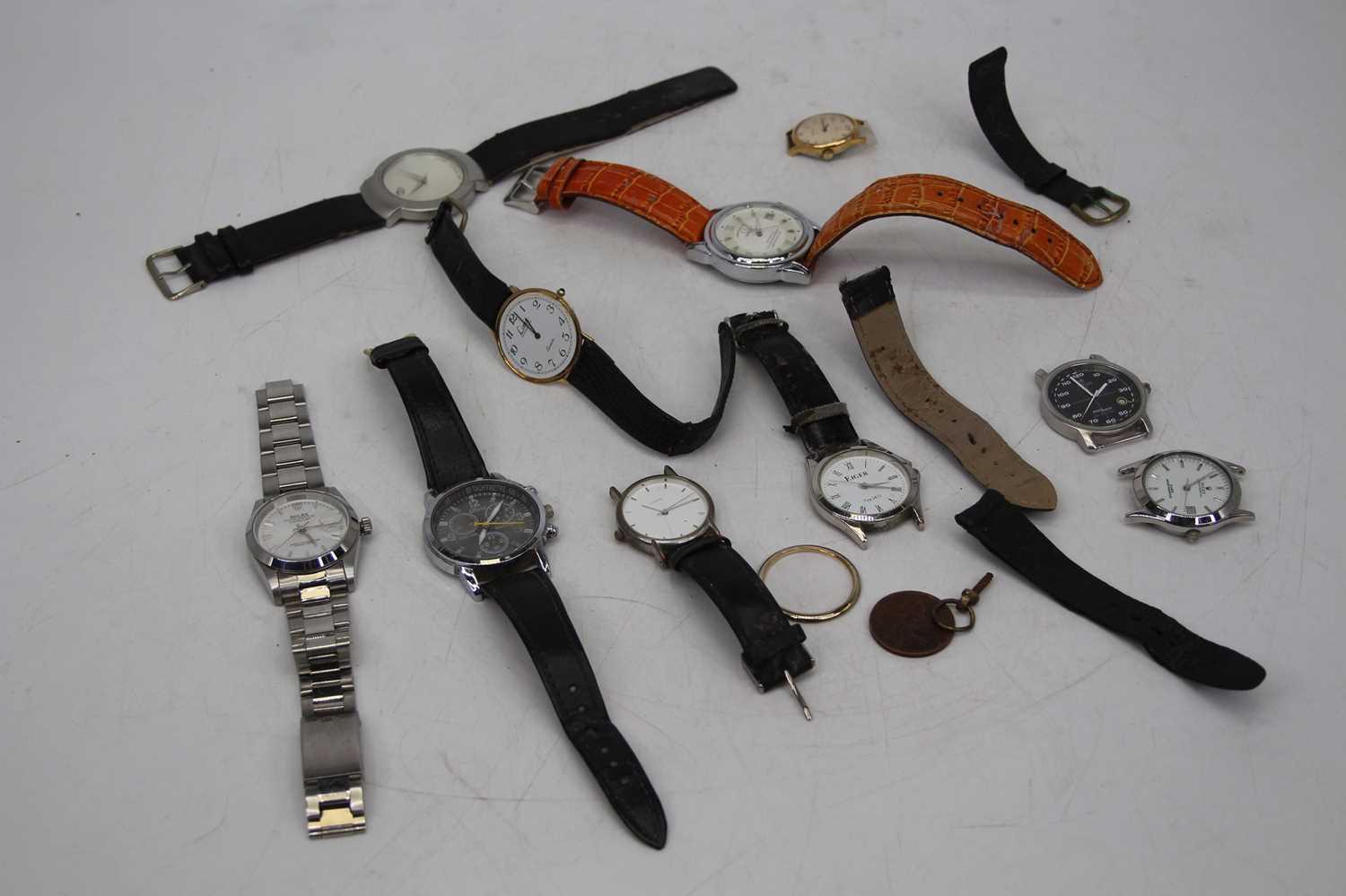 A copy of a Rolex Oyster Perpetual Datejust wristwatch; together with various other gent's fashion