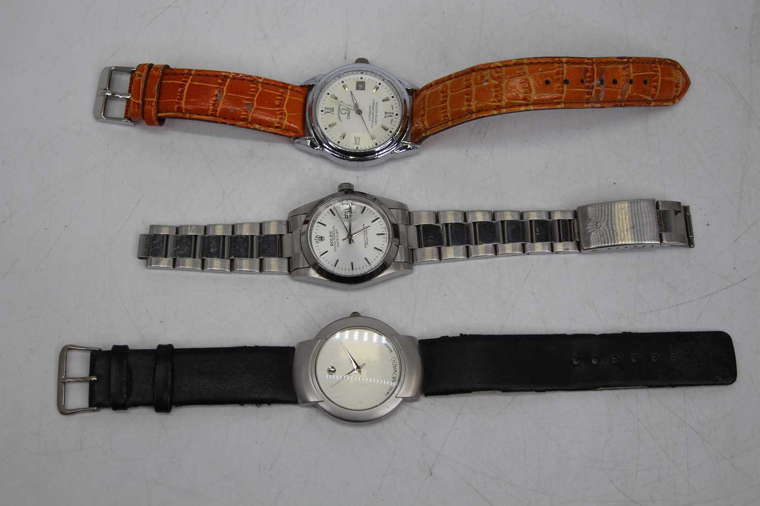 A copy of a Rolex Oyster Perpetual Datejust wristwatch; together with various other gent's fashion - Image 2 of 3