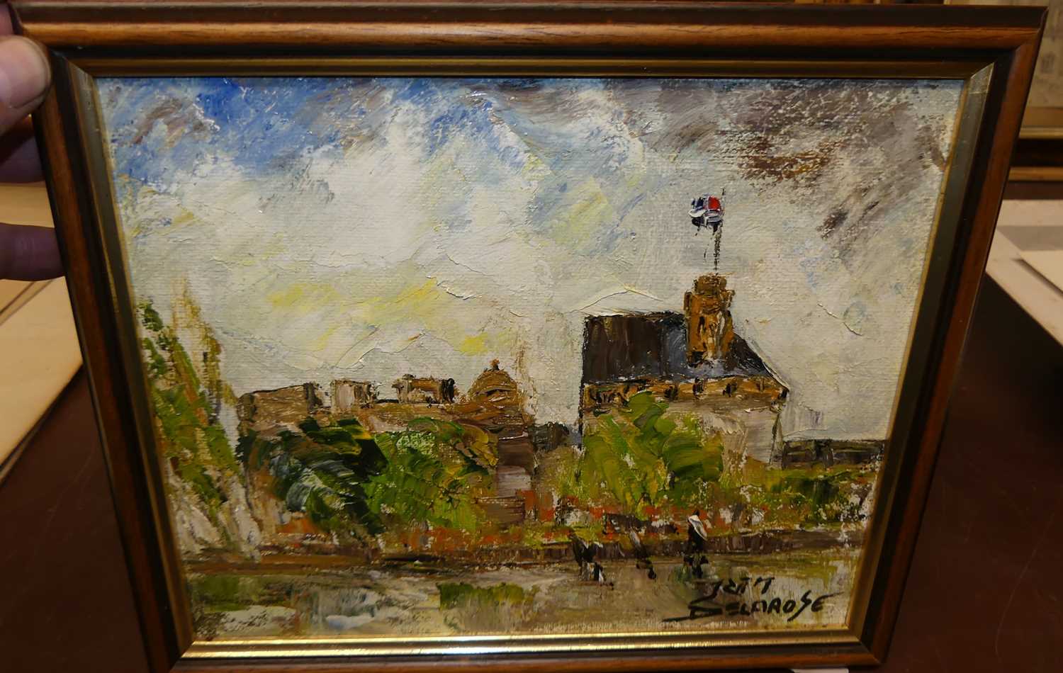 Jean Delarose - Le Chateau du Saint-Malo, oil on canvas, signed lower right and further inscribed