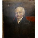 19th century English school - half-length portrait of a gentleman, oil on canvas (re-lined and