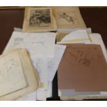 A large quantity of unframed engravings, largely being bookplates; together with photographic