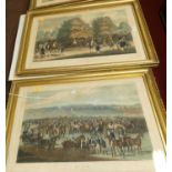 After James Pollard - Epsom, a set of six sporting engravings by Charles Hunt, published by Ackerman