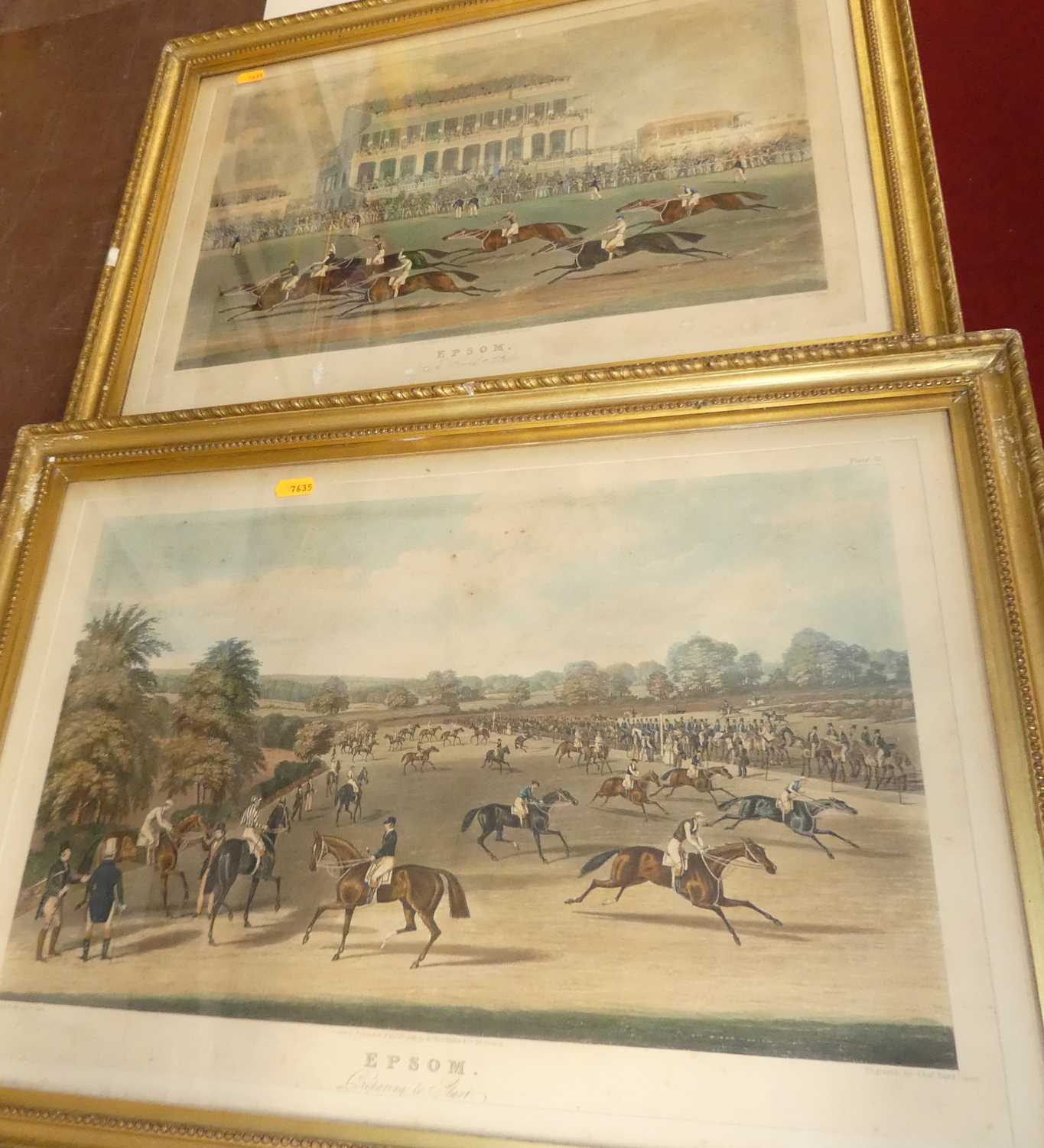 After James Pollard - Epsom, a set of six sporting engravings by Charles Hunt, published by Ackerman - Image 2 of 9