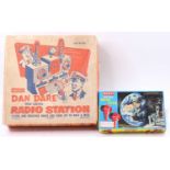A Merit Randall Limited UK Dan Dare Space Control Radio Station containing 2 x Walkie Talkie