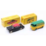 French Dinky Toys boxed group of 2 comprising No. 542/24ZT Simca Ariane Taxi, black body with red