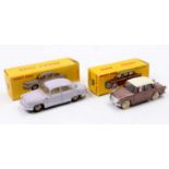 French Dinky Toys boxed pair comprising No. 531 Fiat 1200 Grande Vue Saloon, finished in metallic