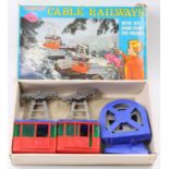 Blue Box, Cable Railways boxed set, comprising two cable cars in red and blue, silver supports and 6