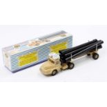 French Dinky Toys No. 893 Unic Sahara Pipe Transporter, beige body with white roof, with glazing,