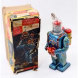 A Daiya of Japan tinplate and battery operated model of The Space Conqueror Man of Tomorrow robot