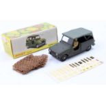 French Dinky Toys No. 800 Renault 4x4 Sinpar in drab green, with driver & passenger figures, no