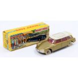 French Dinky Toys No. 539 Citroen ID19 Break comprising a light gold body, off-white roof and rear