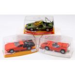 Collection of 3 Politoys 1/24th scale diecast vehicles, all in original plastic cases including No.