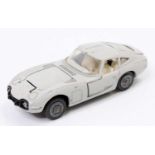A Russian 1/43 scale model of a Toyota 2000 GT model No. A-29 finished in grey with cream interior