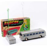 Modern Toys (Japan) Radicon Bus, large tinplate model finished in silver, with plated parts, with