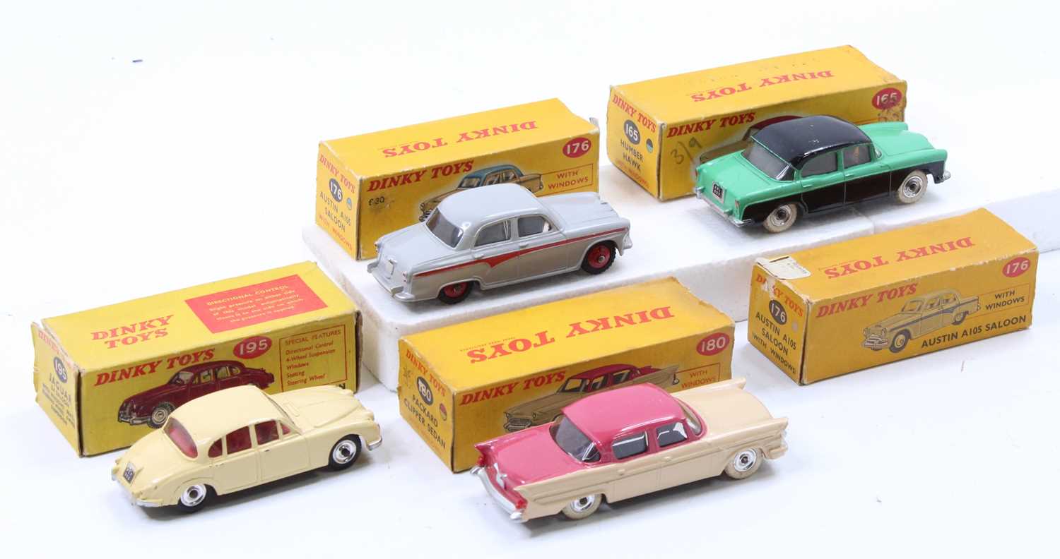 Dinky Toys boxed model group of 4 comprising No. 176 Austin A105 Saloon, No. 180 Packard Clipper - Image 2 of 3