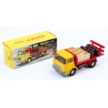 French Dinky Toys No. 588 Berliet GAK Delivery Lorry comprising a yellow cab with brown chassis,