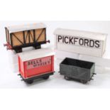 Collection of 2.5 inch gauge items of rolling stock and wagon loads, well built example with various