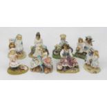 A collection of eight Leonardo Collection resin figure groups, h.12cm