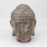 A reproduction composition model of a buddha's head, height 34cm