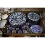 A collection of Spanish glazed earthenware dinnerwares