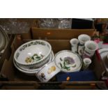 A collection of Portmeirion Botanic Garden pattern dinnerwares