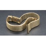 A 9ct gold watch bracelet, 14.1g, length 14.5cm