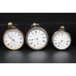 An H Samuel of Manchester "Acme Leaver", silver cased gents open faced pocket watch, dia. 5cm,