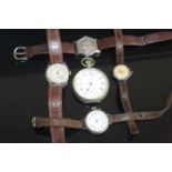 Assorted mechanical wrist watches to inlcude gents Envoy, three unsigned examples, and one nickel