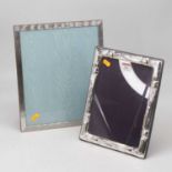 A contemporary continental silver clad easel photo frame of rectangular form 33x28cm, together
